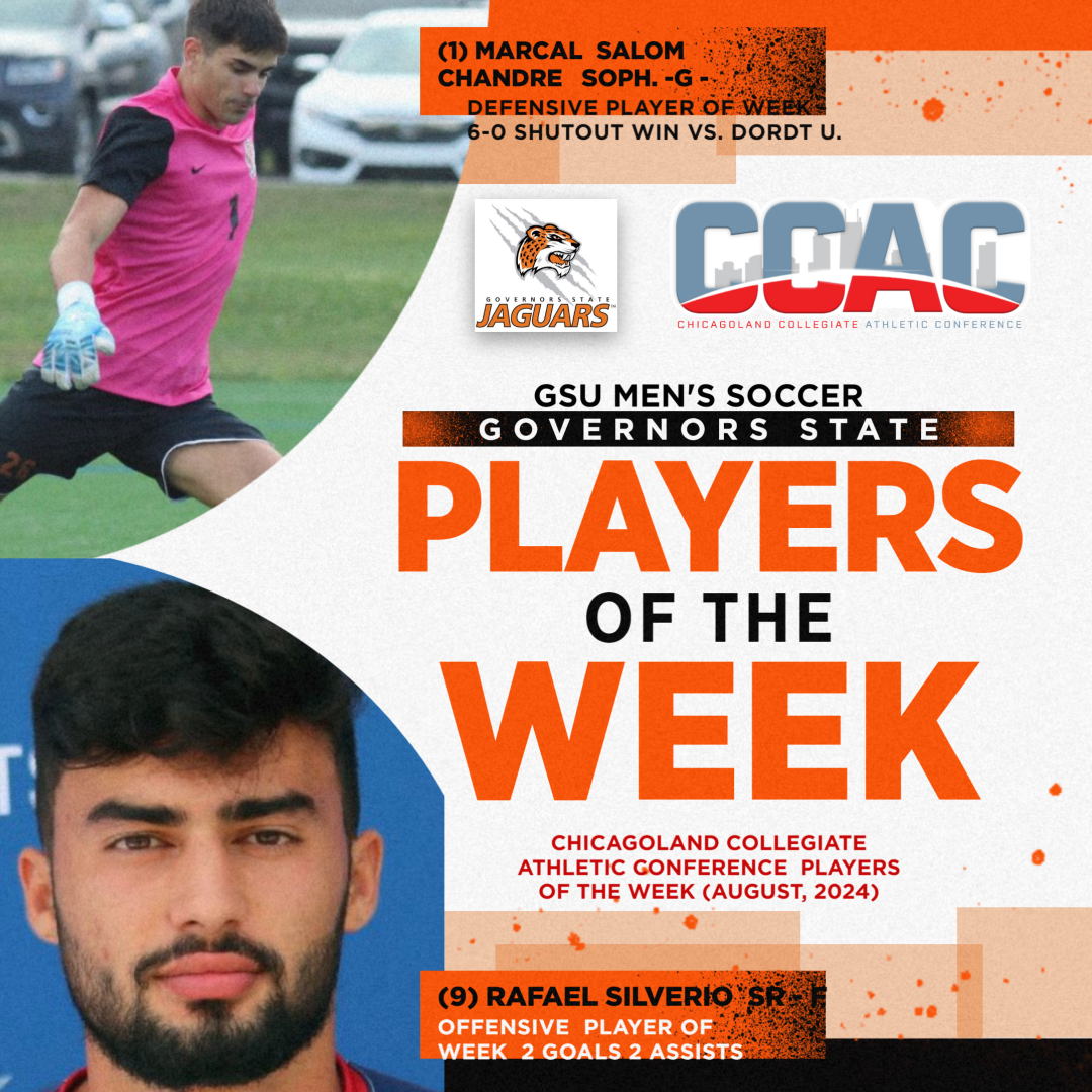 Men's Soccer Jaguars - Marcal Salom Chandre - Rafael Silverio - CCAC Players of the Week