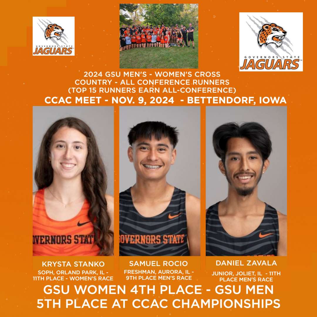 GSU Women's CC 4th Place - Men's 5th Place at CCACs - Krysta Stanko, Samuel Rocio, Daniel Zavala - Earn Top 15 Runners - All-Conference Honors -