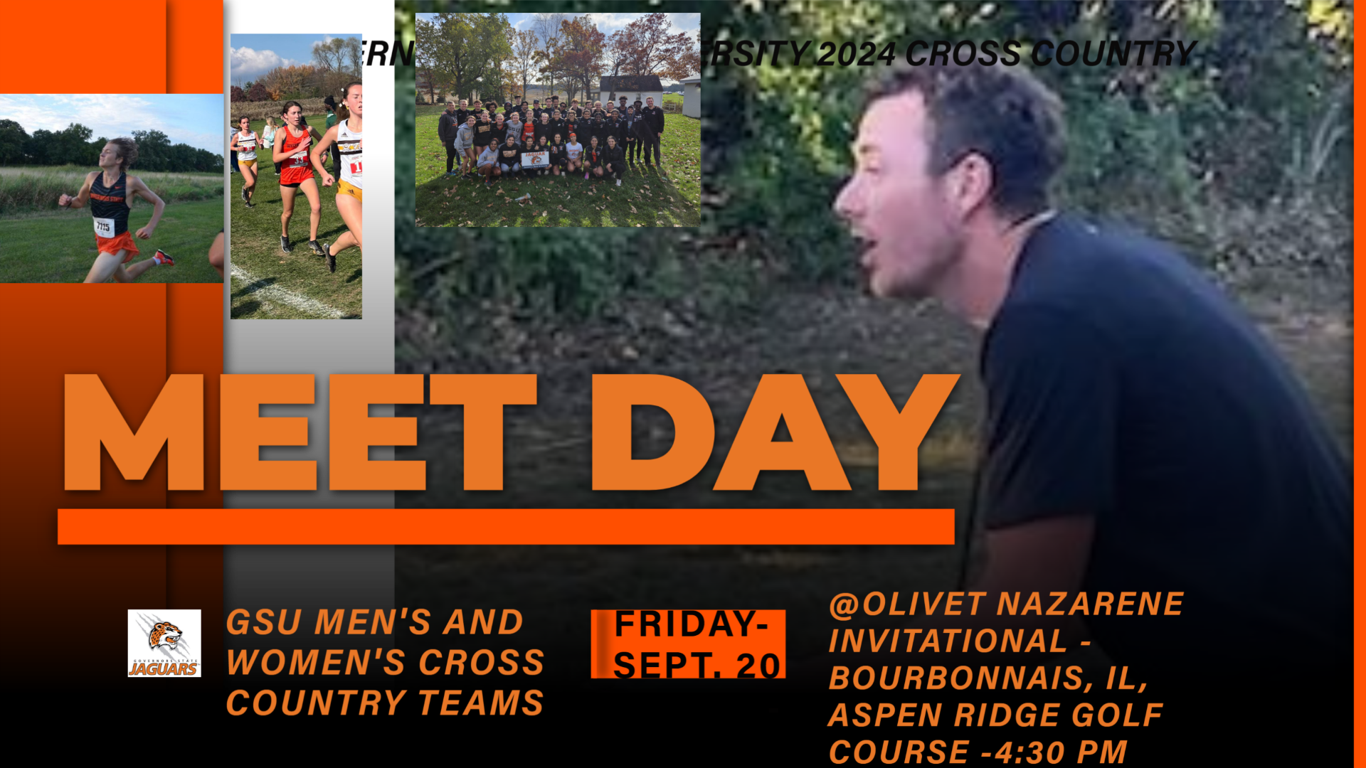 GSU CC Teams @ Olivet Nazarene Invitational	Bourbonnais, IL, Aspen Ridge Golf Course	4:30 PM CDT