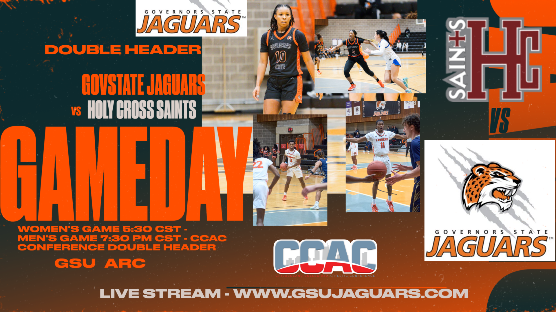 First Place Jaguars Women Take on Holy Cross at 5:30 Weds -  GSU Men's Game at 7:30 In the ARC